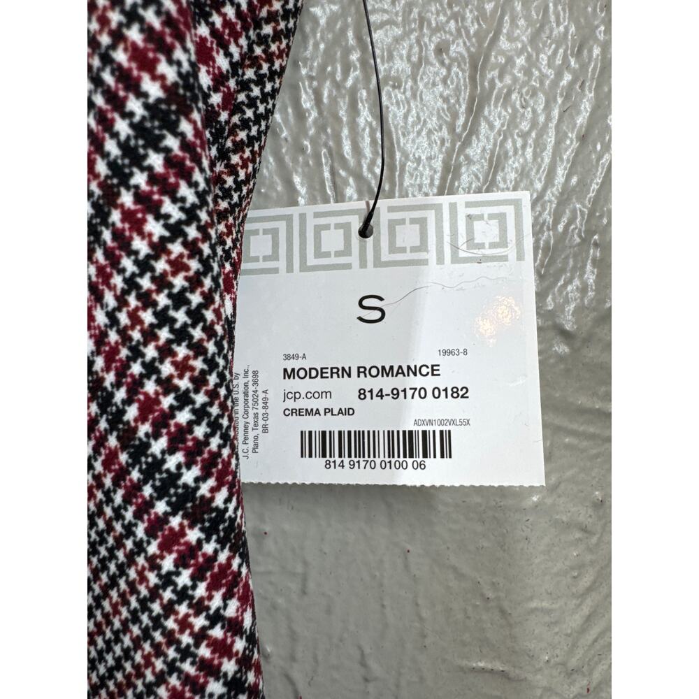 Liz Claiborne Dress Womens Pure Romance‎ Red Black Plaid Size Small NWT - Picture 4 of 5